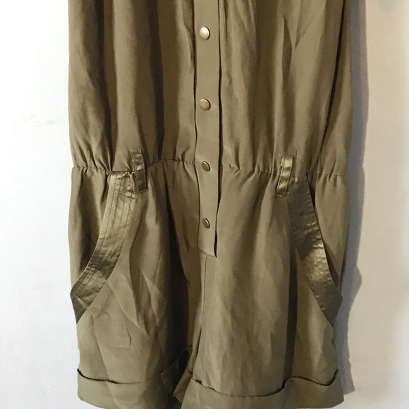 Fleur Wood 100% silk green romper size 1 - Picture 3 of 8